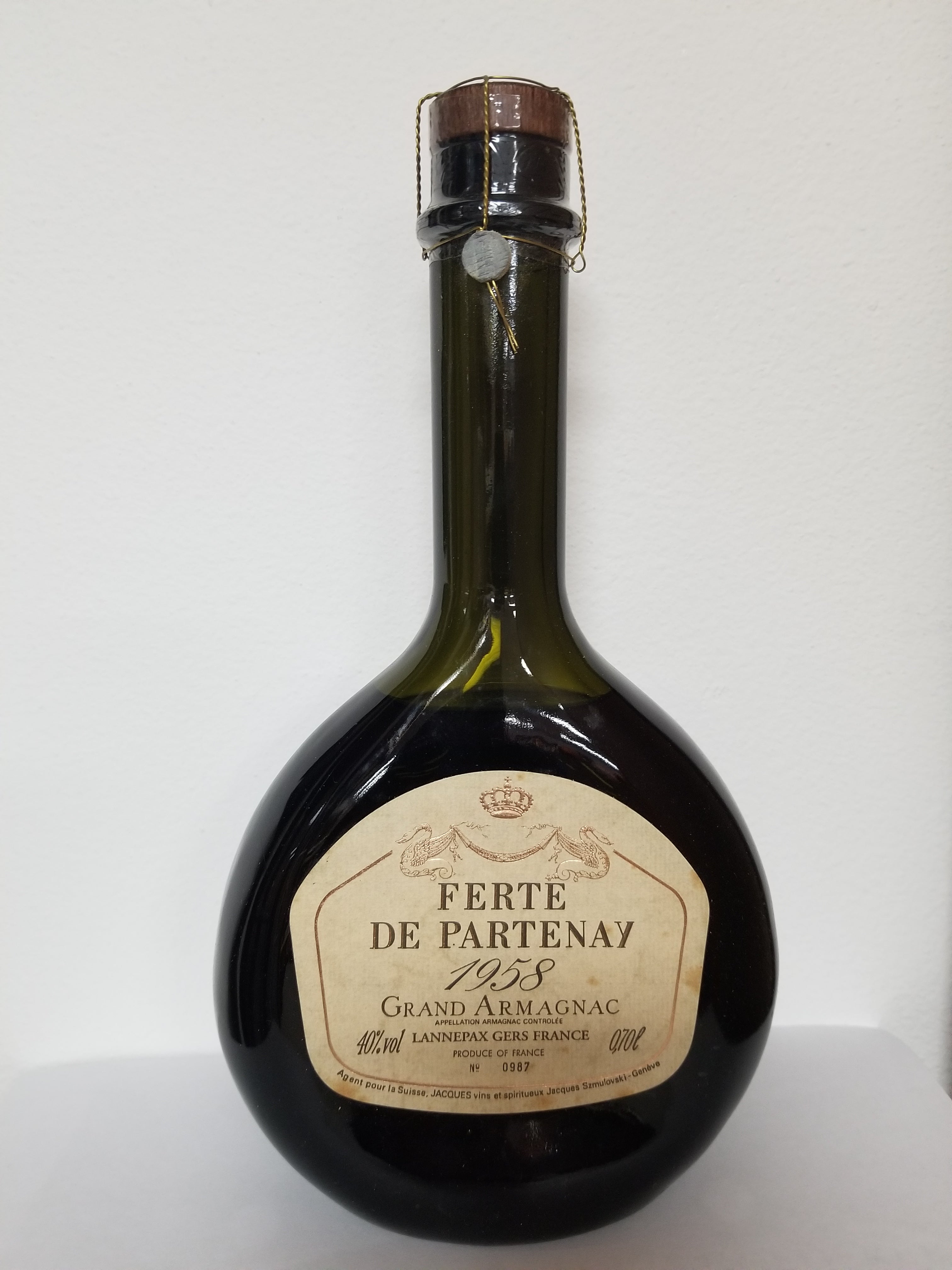 1958 Ferte De Partenay Grand Armagnac, 700ml