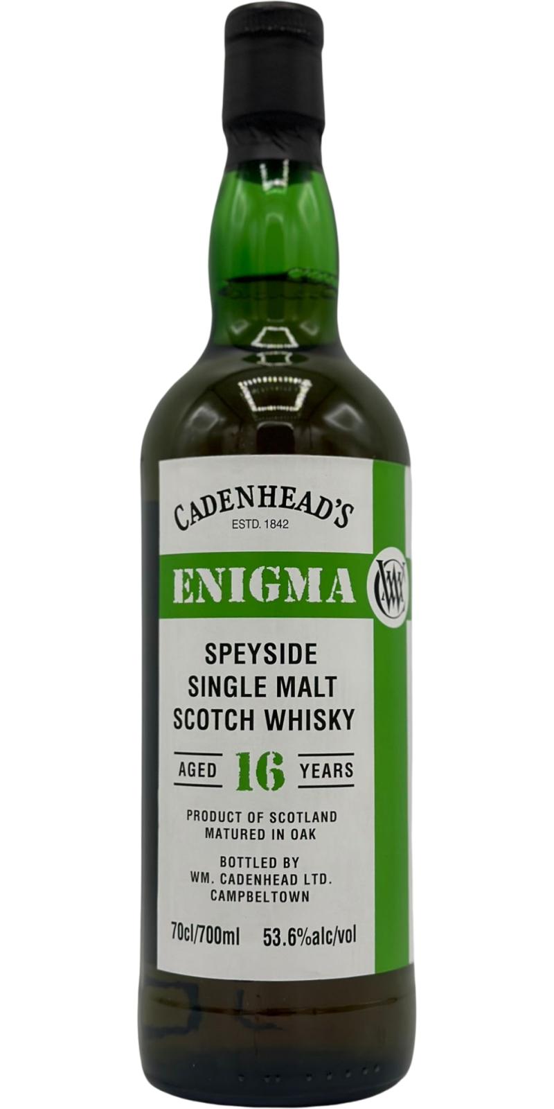 Cadenhead's Enigma 16yr Speyside Single Malt