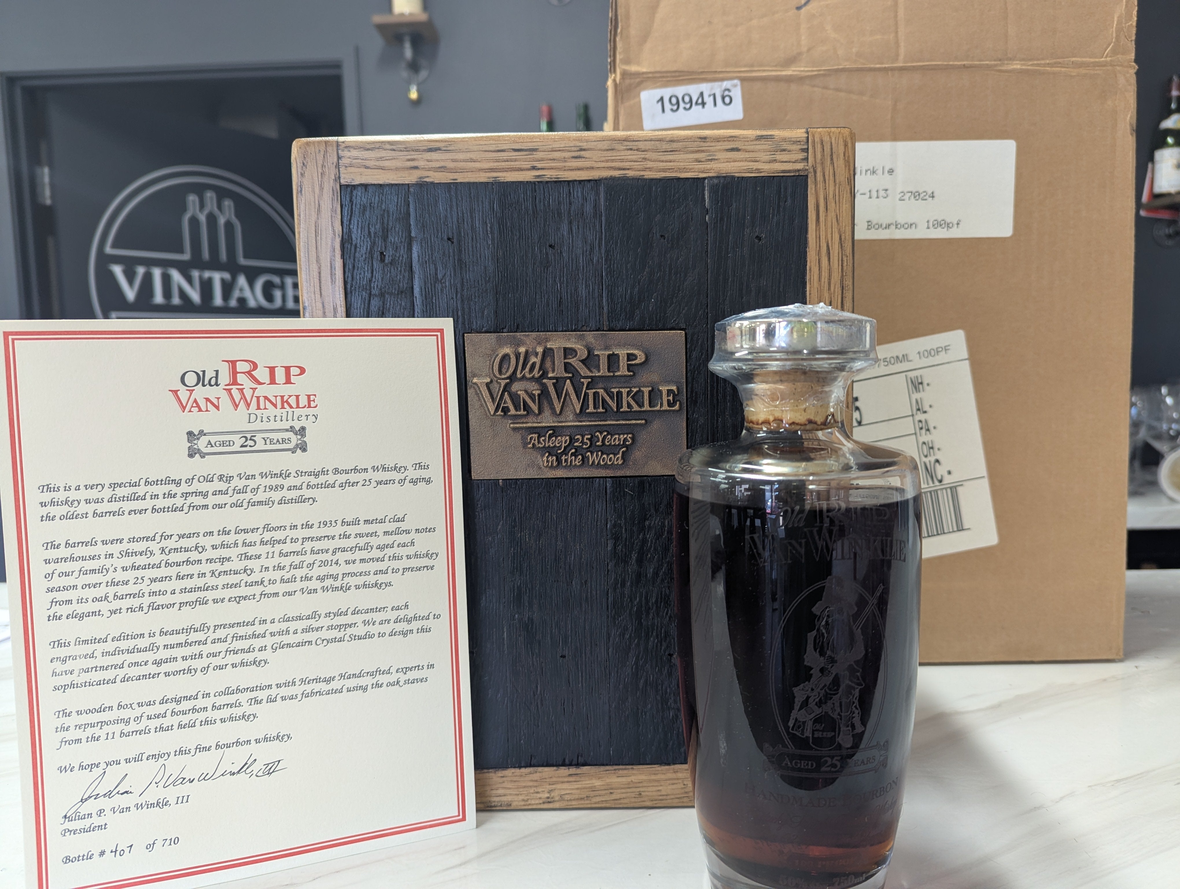 Old Rip Van Winkle 25 Year Old Kentucky Straight