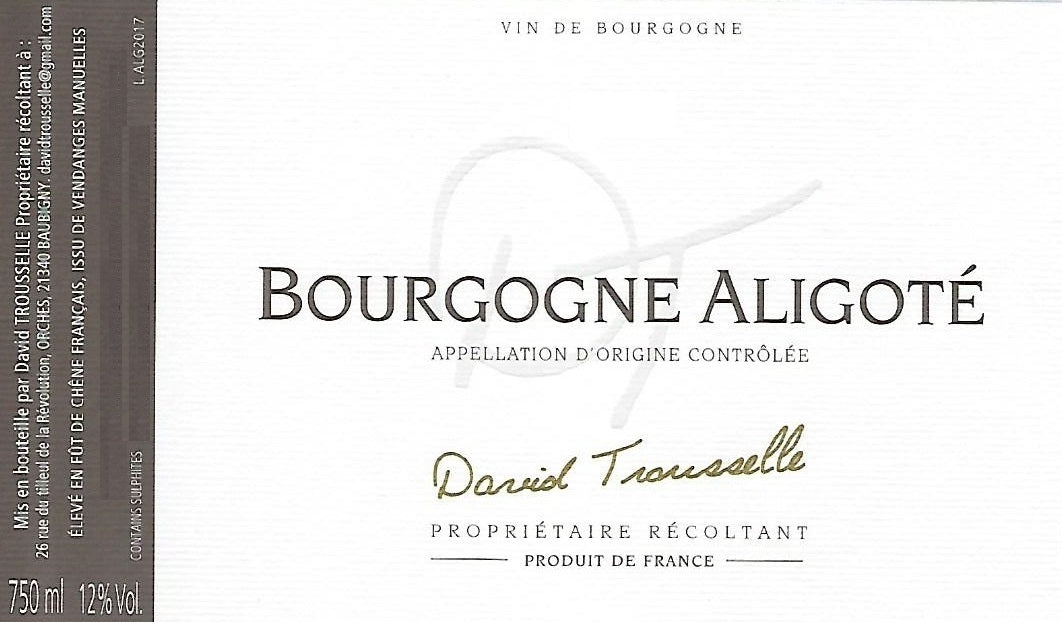 2023 Trousselle Aligote, Bourgogne