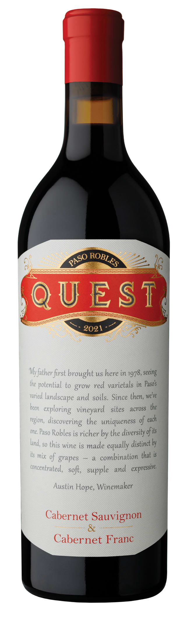 2023 Quest Cabernet Franc Paso Robles, A Hope