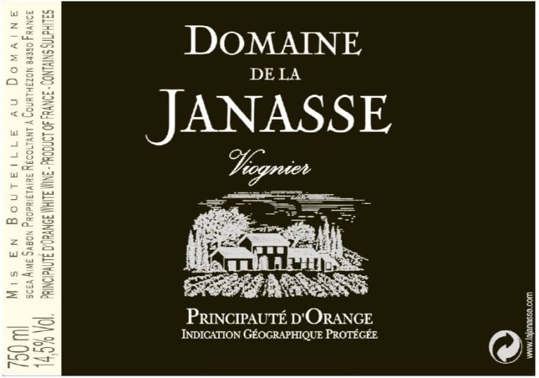 2022 Janasse Viognier Principaute d'Orange