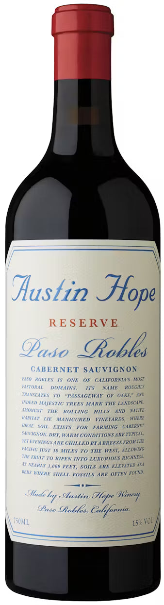 2021 Austin Hope Cabernet Reserve, Paso Robles