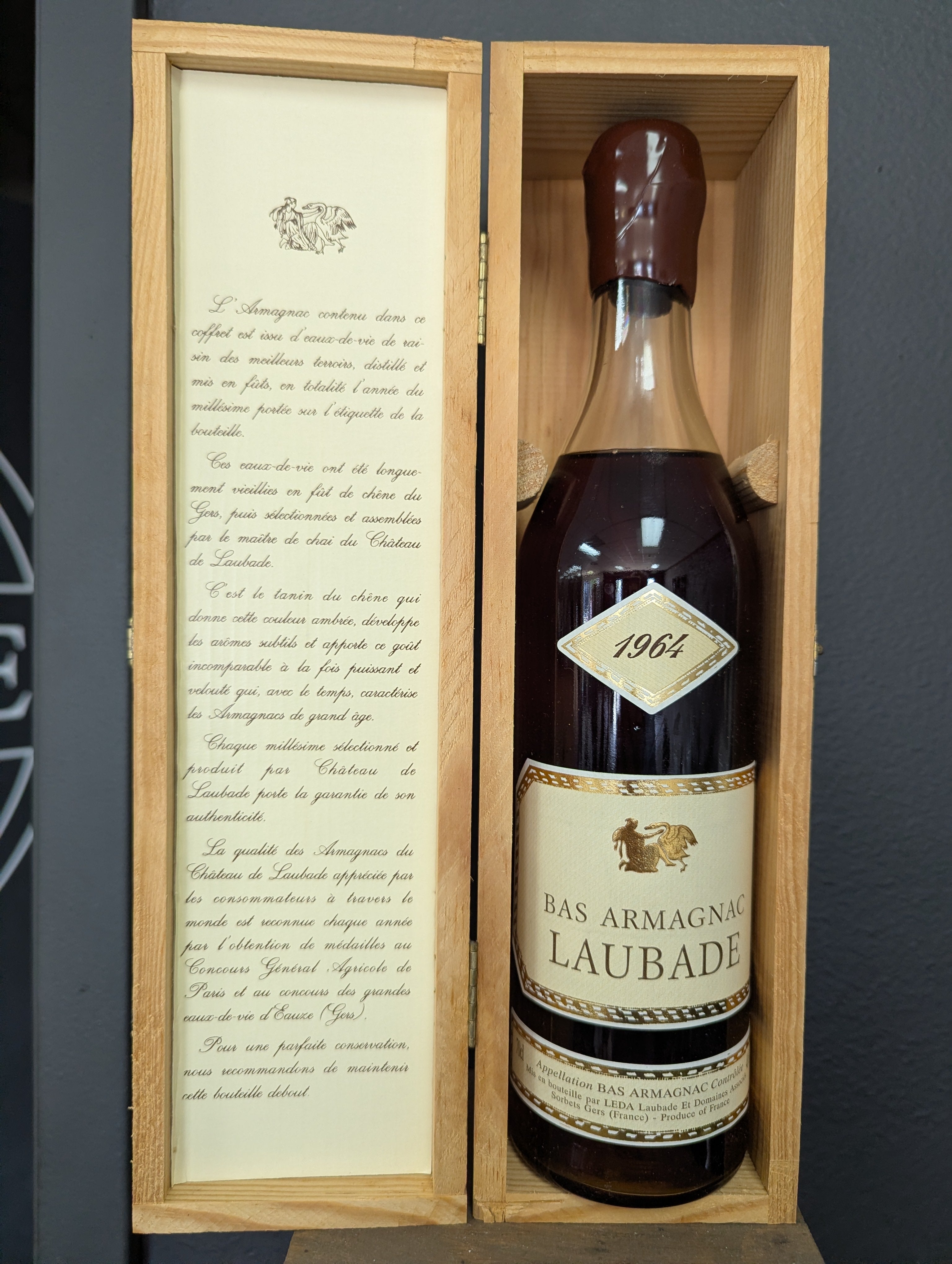 LAUBADE アルマニャック 1964 1964 Chateau de Laubade Bas Armagnac, 0.7L