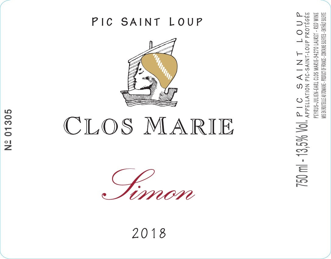 2018 Clos Marie Cuvee Simon, Pic Saint Loup