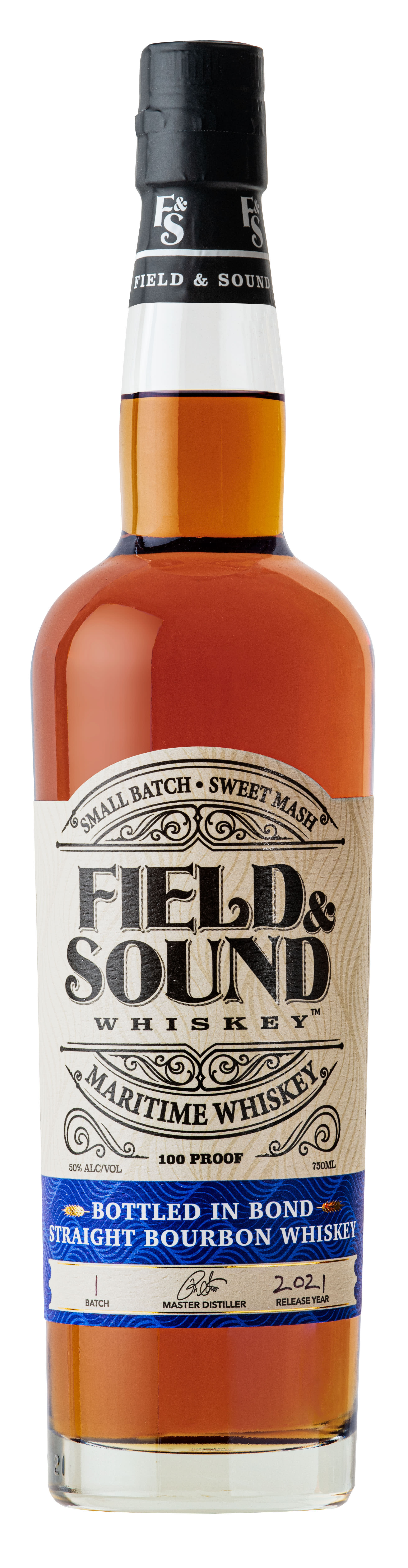 Field & Sound Straight Bourbon Whiskey, Bottled in