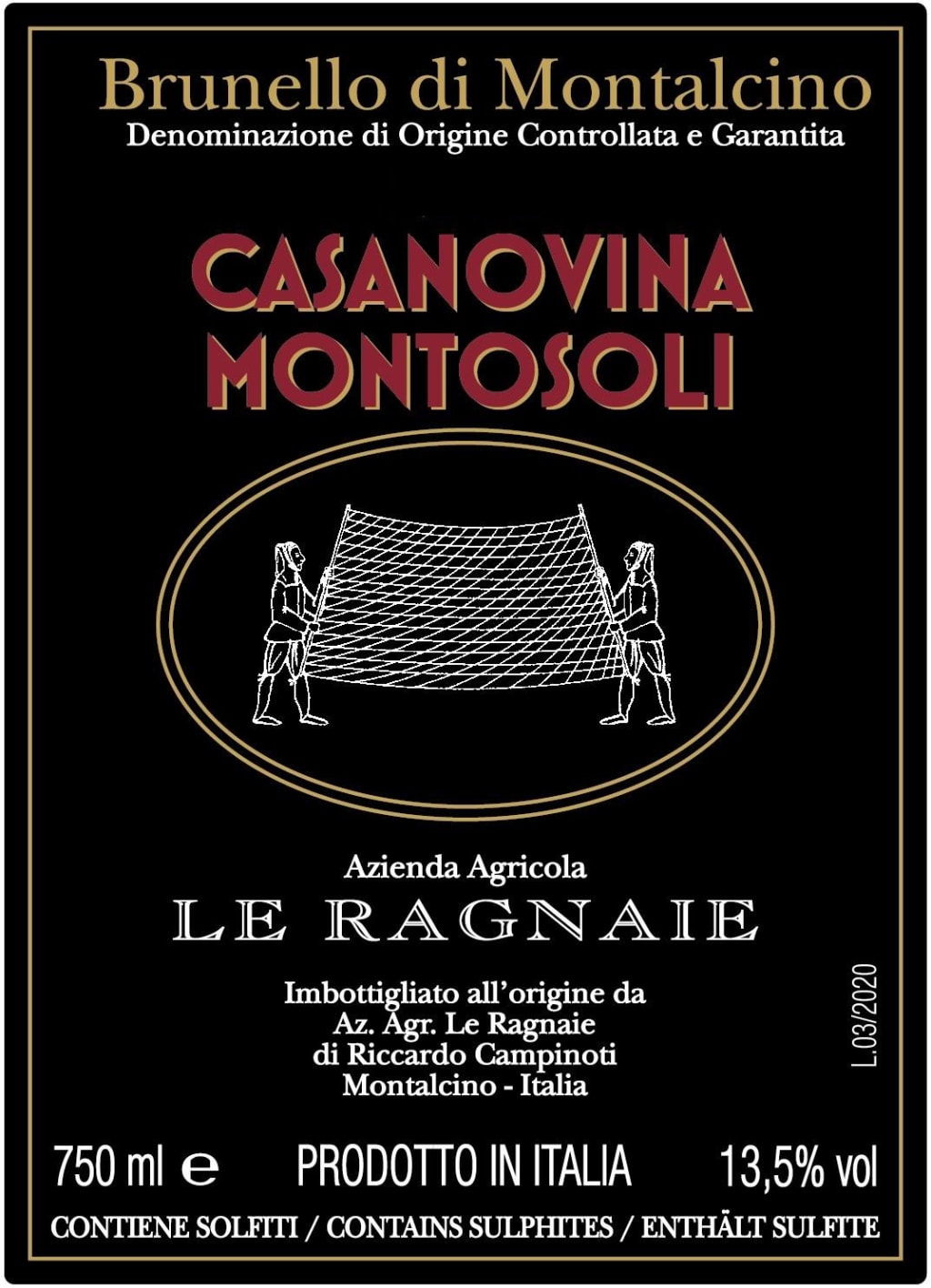 2018 Le Ragnaie Casanovina Montosoli Brunello