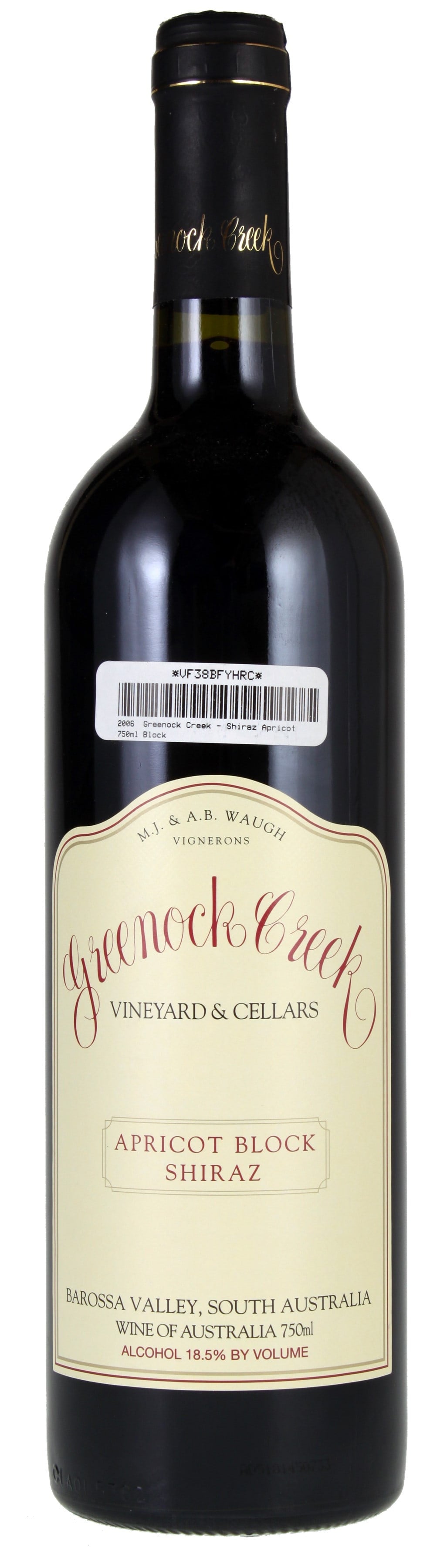 2002 Greenock Creek Creek Block Shiraz, Barossa