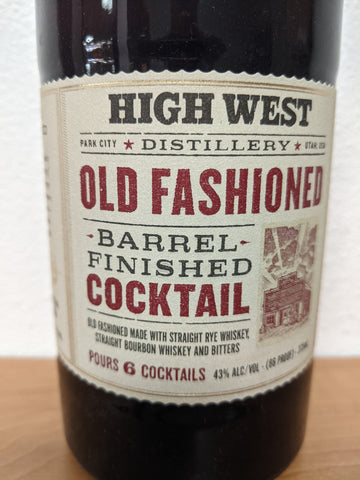 High West, Old Fashioned, 375 ML, Barrel Finished