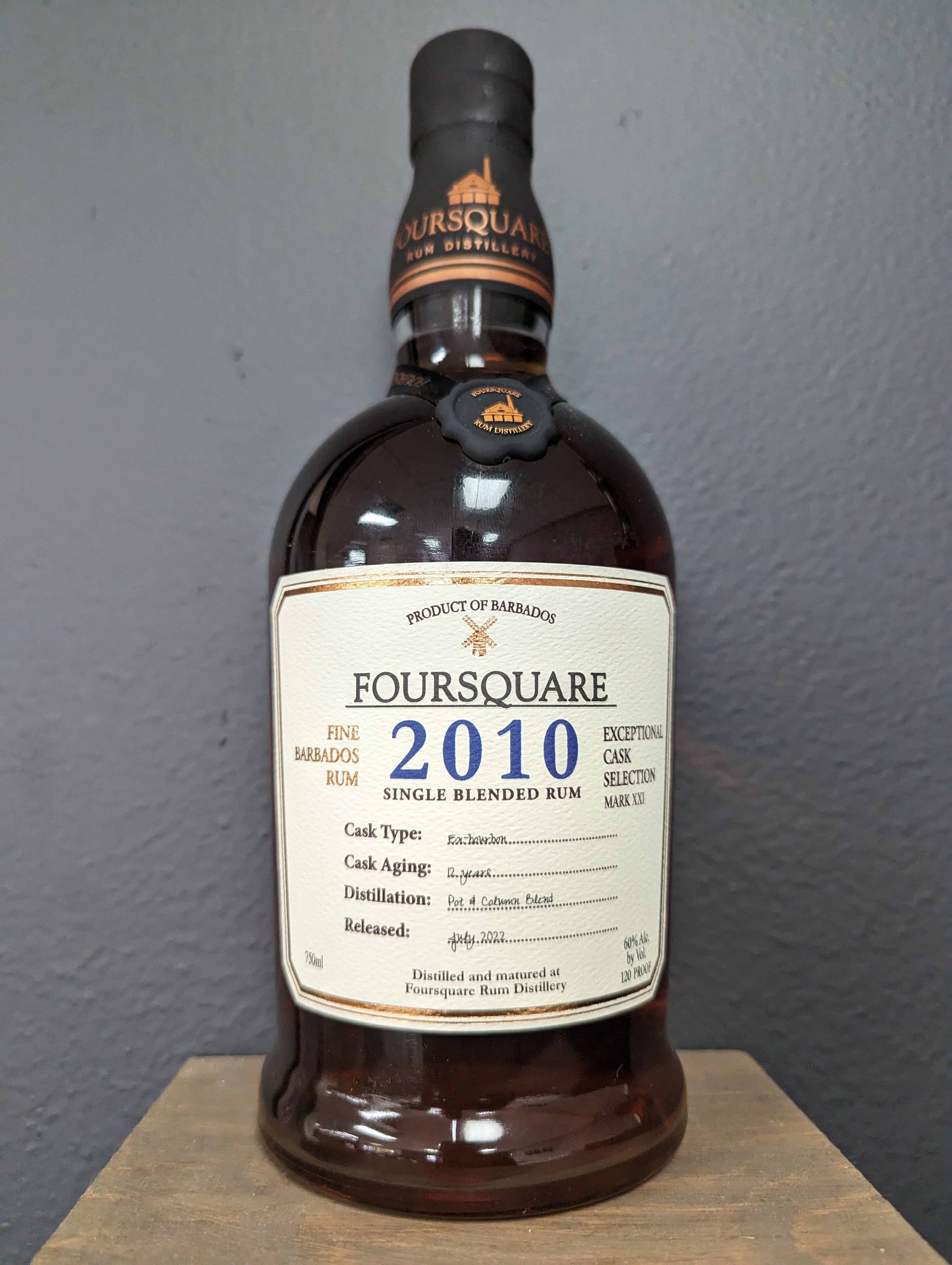 2010 Foursquare 12 year old Single Blended Rum